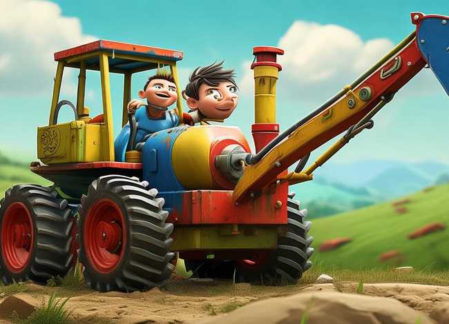 挖土机幼儿故事 - 迈克马力甘和他的蒸汽挖土机内容简介