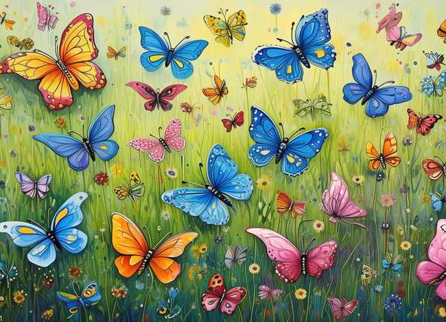 儿童蝴蝶绘画作品（蝶画蝶画简介）