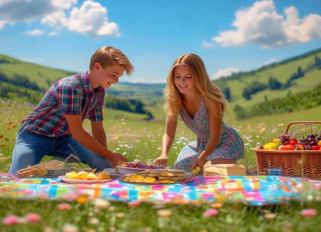绘本《野餐》；提姆与莎兰去野餐内容简介