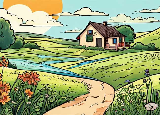 关于乡村的画简单好看；乡村生活的简笔画手抄报 课余生活的手抄报