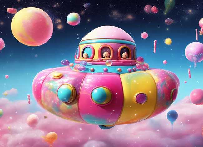 泡泡糖故事图片、小学童话故事- 泡泡糖飞船