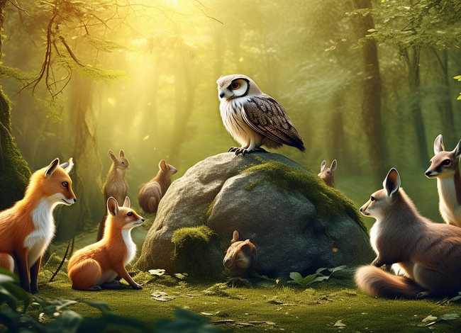 森林故事会故事（一年级看图写话《森林里开故事会了》）