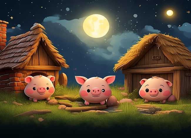 房子睡前故事、三只小猪盖房子的睡前故事