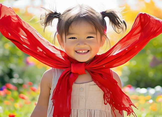 领带儿童简笔画（红领巾简笔画）