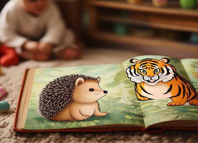 儿童文学故事文字版 - 刺猬和老虎 儿童睡前童话小故事 儿童文学讲故事