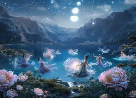 中国神话故事文章图片 - 中国古代神话故事——天池和七仙女