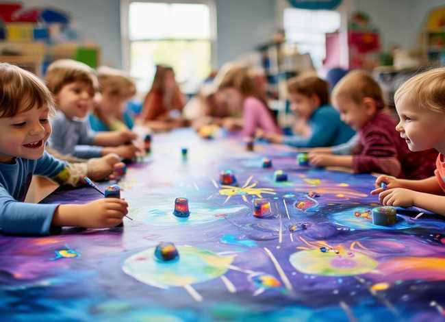 荧火虫儿童画 幼儿园大班美术教案