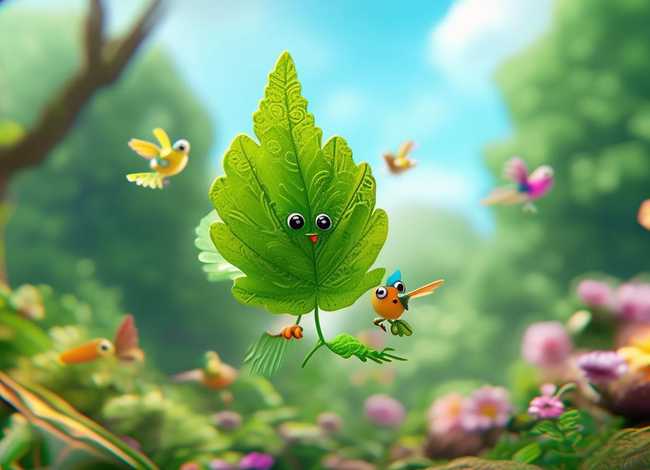 树叶鸟儿童故事；儿童故事小树叶的旅行