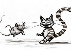 儿童故事猫和老鼠画（简笔画  汤姆猫和杰瑞鼠）