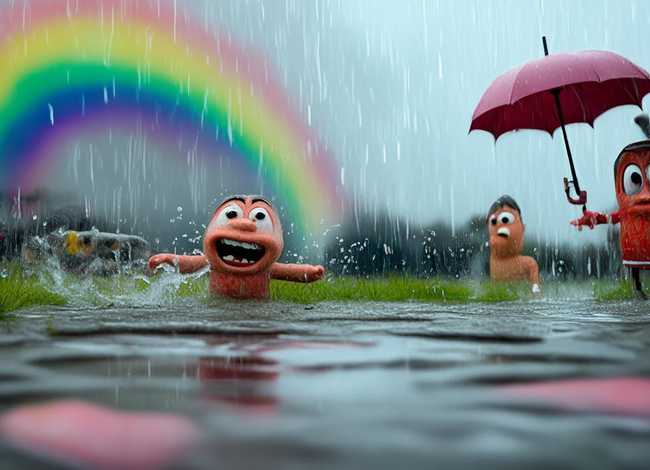 表情故事、求qq表情雨天小故事