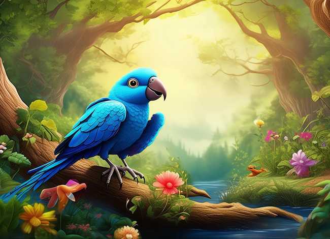 鹦鹉宝宝儿童故事 短篇童话故事200字-小鹦鹉的森林