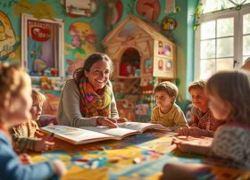 屋顶儿童故事 - 幼儿园生活老师