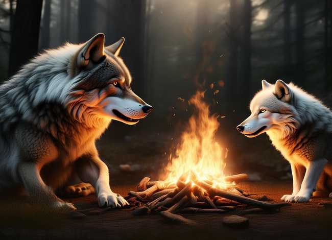 三只狼的故事语音故事 大灰狼和北极狼 儿童睡前故事大全 讲童话小故事文字版