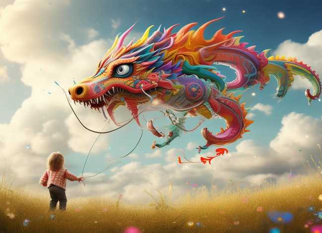 童话故事放风筝；风、风筝、线的童话故事