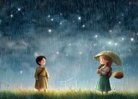 牛郎织女故事儿童 - 牛郎织女下雨的故事说说