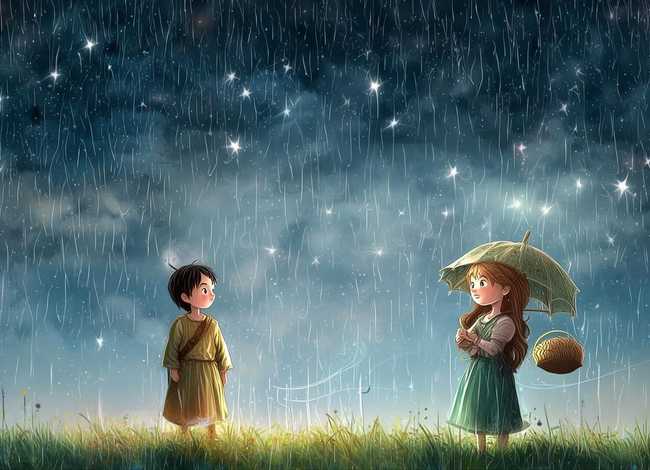 牛郎织女故事儿童 - 牛郎织女下雨的故事说说