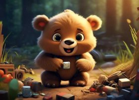 儿童故事《小熊》（儿童童话故事-小熊收电池）