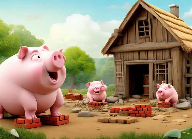 三只小猪盖房子故事完整，三只小猪盖房子的故事