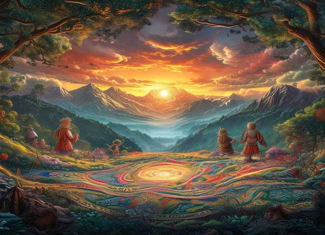 太阳山的民间故事传说(《一幅壮锦》的故事) 太阳山的民间故事传说(《一幅壮锦》的故事)