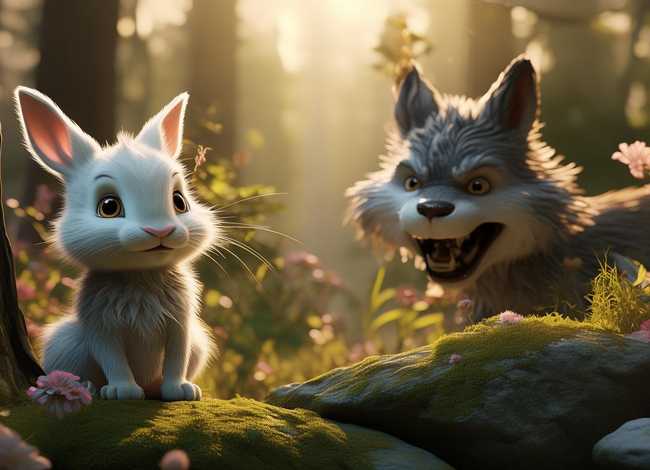 儿童童话故事兔子和狼(小兔子与大灰狼的故事,童话故事230字左右,) 儿童童话故事兔子和狼(小兔子与大灰狼的故事,童话故事230字左右,)