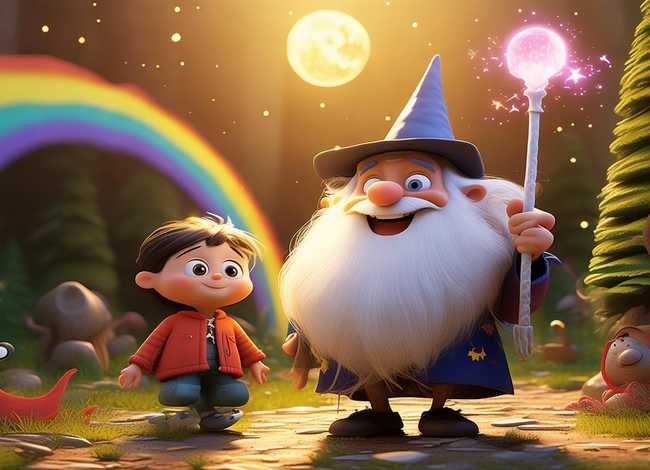 儿童故事超魔法爷爷，编童话故事