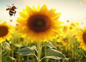 关于向日葵儿童故事50字左右（向日葵和蜜蜂的儿童童话故事,向日葵和蜜蜂的儿