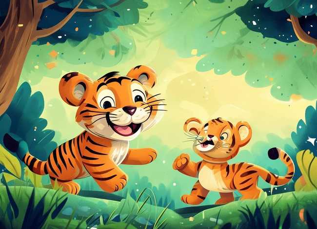 儿童动画动物园讲故事，小老虎和狮虎兽 儿童睡前小故事 童话讲故事