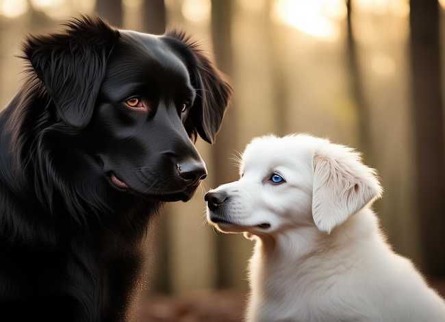 大狗小狗故事(黑与白) 大狗小狗故事(黑与白)