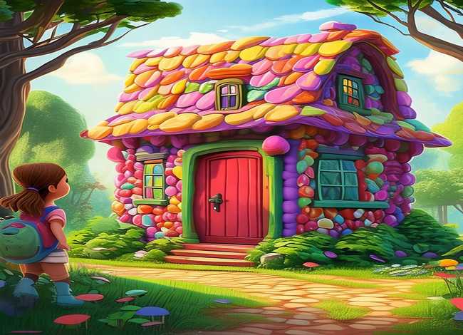 糖果屋故事书、八年级下册英语书第46页糖果屋故事