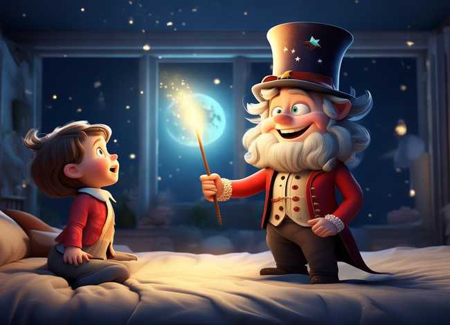 魔术师的故事儿童；睡前故事魔术师