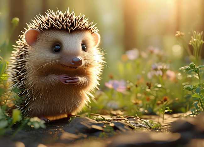 儿童小故事的图片 - 儿童故事-小刺猬拔刺