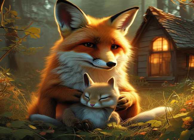 狐狸的视频故事（小狐狸和小兔子的睡前故事(疲惫的时候)）
