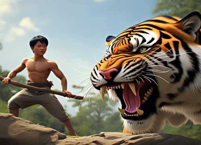 武松打虎儿童故事配图，中国儿童必读经典-水浒传内容简介