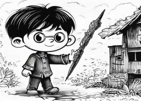 神笔马良故事配图简笔连环画 神笔马良算是中国传统故事