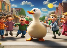 小朋友过马路的故事 关于鸭子过马路的故事