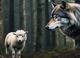 搜一下狼和羊的故事，羊吃狼的故事谁能讲一下