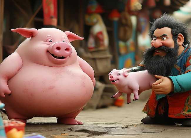 小猪汉汉故事视频、趣味谜语小故事-张飞卖小猪 小猪汉汉故事视频、趣味谜语小故事-张飞卖小猪