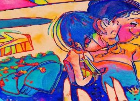 故事儿童画作品（创意儿童画赏析—我的爸爸）