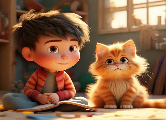 小弟和小猫儿童故事，柯岩的儿童诗