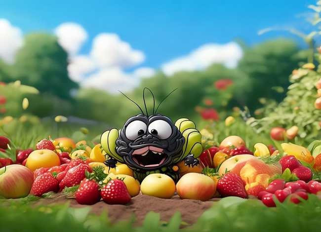 水果的故事儿童（幼儿作业讲故事,毛毛虫吃水果）