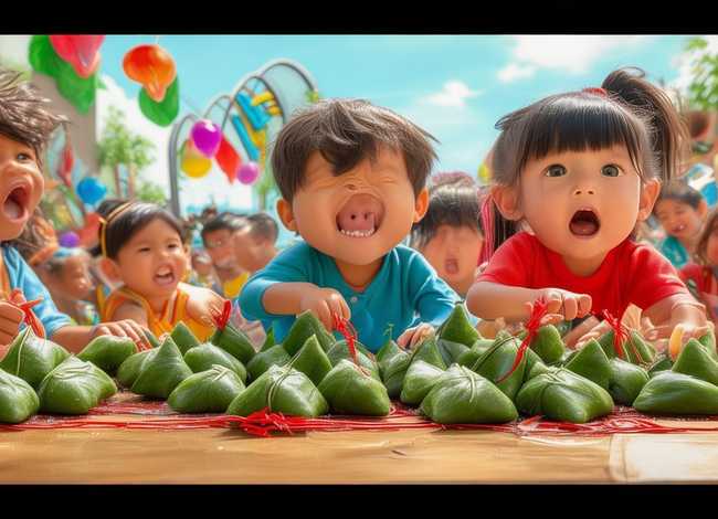 端午节画粽子儿童画、端午节粽子的画法