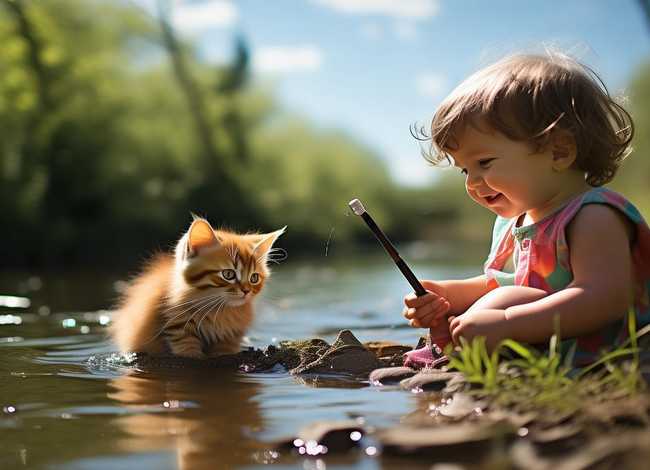 儿童故事短一点的小猫钓鱼(幼儿短小故事) 儿童故事短一点的小猫钓鱼(幼儿短小故事)