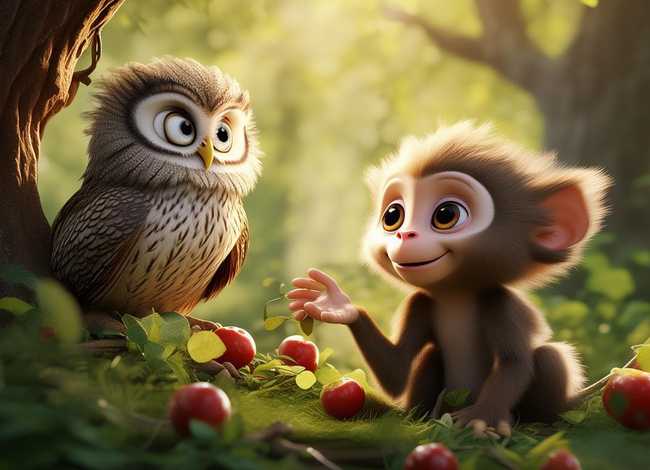 幼儿感恩故事 感恩的小猴子寓言故事