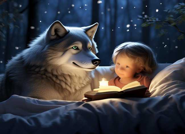 狼的故事3-6岁儿童故事，儿童睡前狮子和狼的故事-睡前大灰狼的故事大全