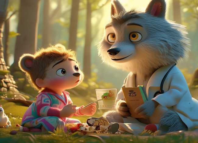 儿童吃药故事推荐 熊孩子绘本故事-狼外婆,要按时吃药噢