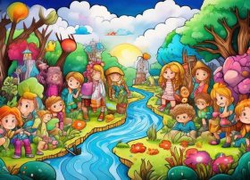 我最喜欢的故事情节儿童画，5年级故事配画怎么画好看