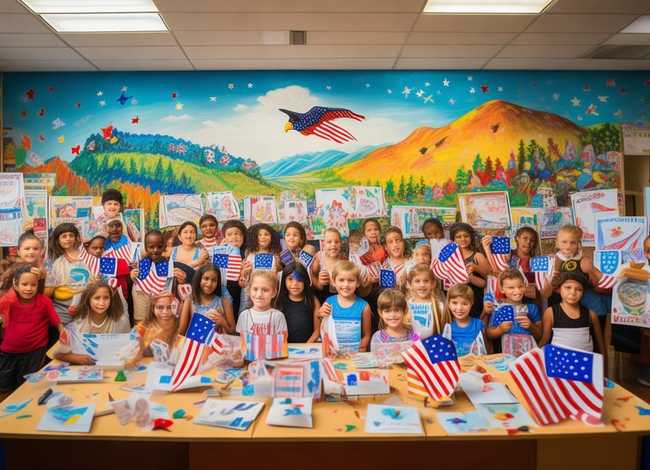 爱祖国儿童画，三年级爱国主义画怎么画好看