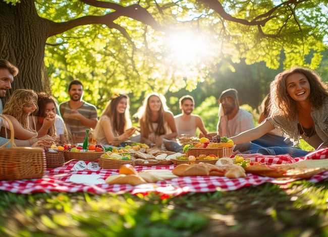 简短的写一段野餐故事；一起去野餐内容简介