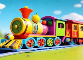 水果车绘画 - 玩具火车怎么画