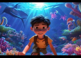 海底世界的故事视频；九十年代动画片 主角叫阿东是讲在海里历险的